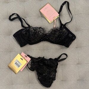 Agent Provocateur Black Lace Lingerie Set